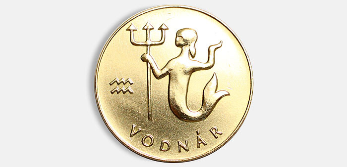 Znamenie vodnára - darčeková minca.