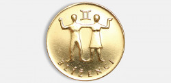 Darček pre Blíženca - vyrazená minca s jeho znamením.